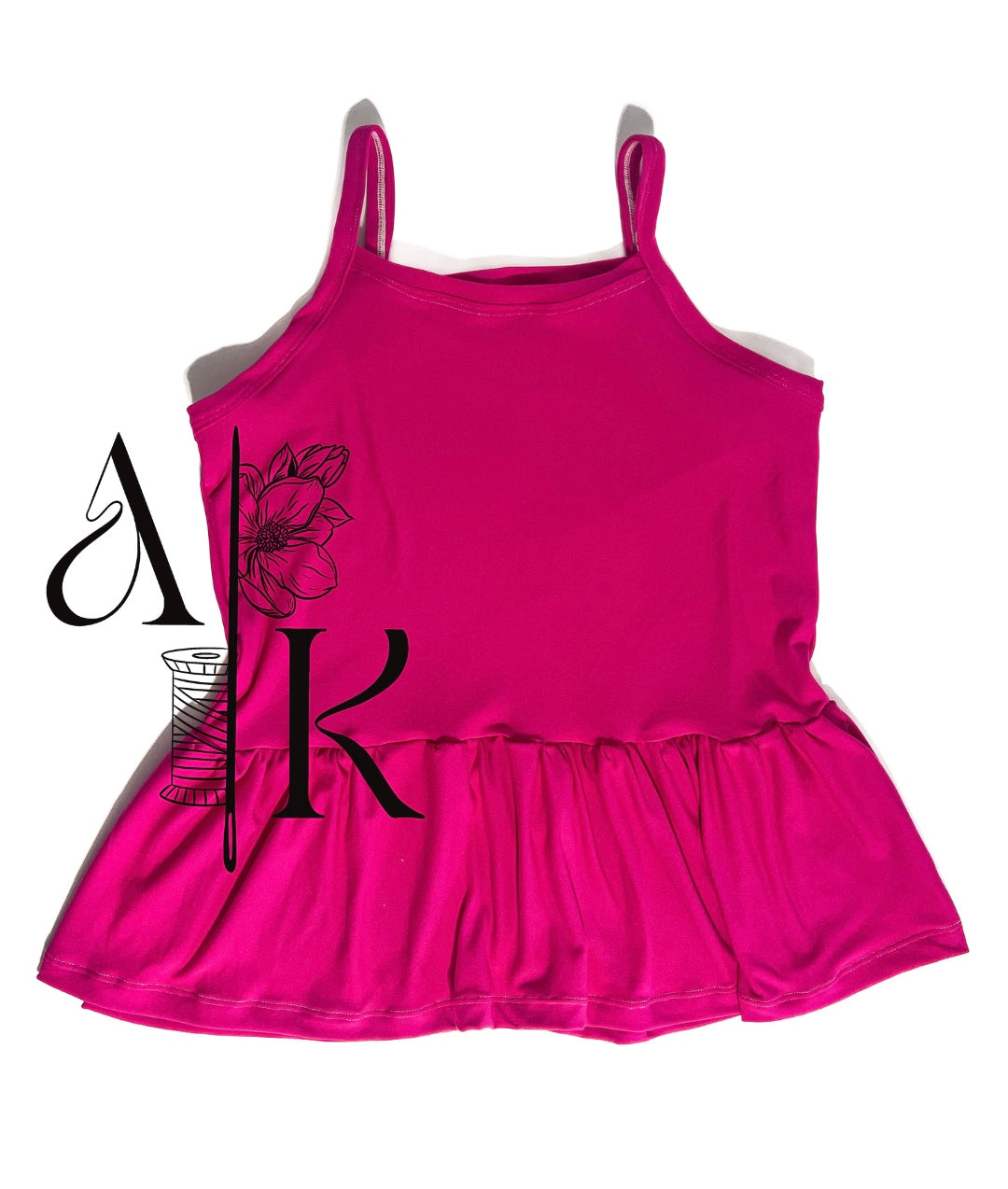 (8) Pink Cami Peplum